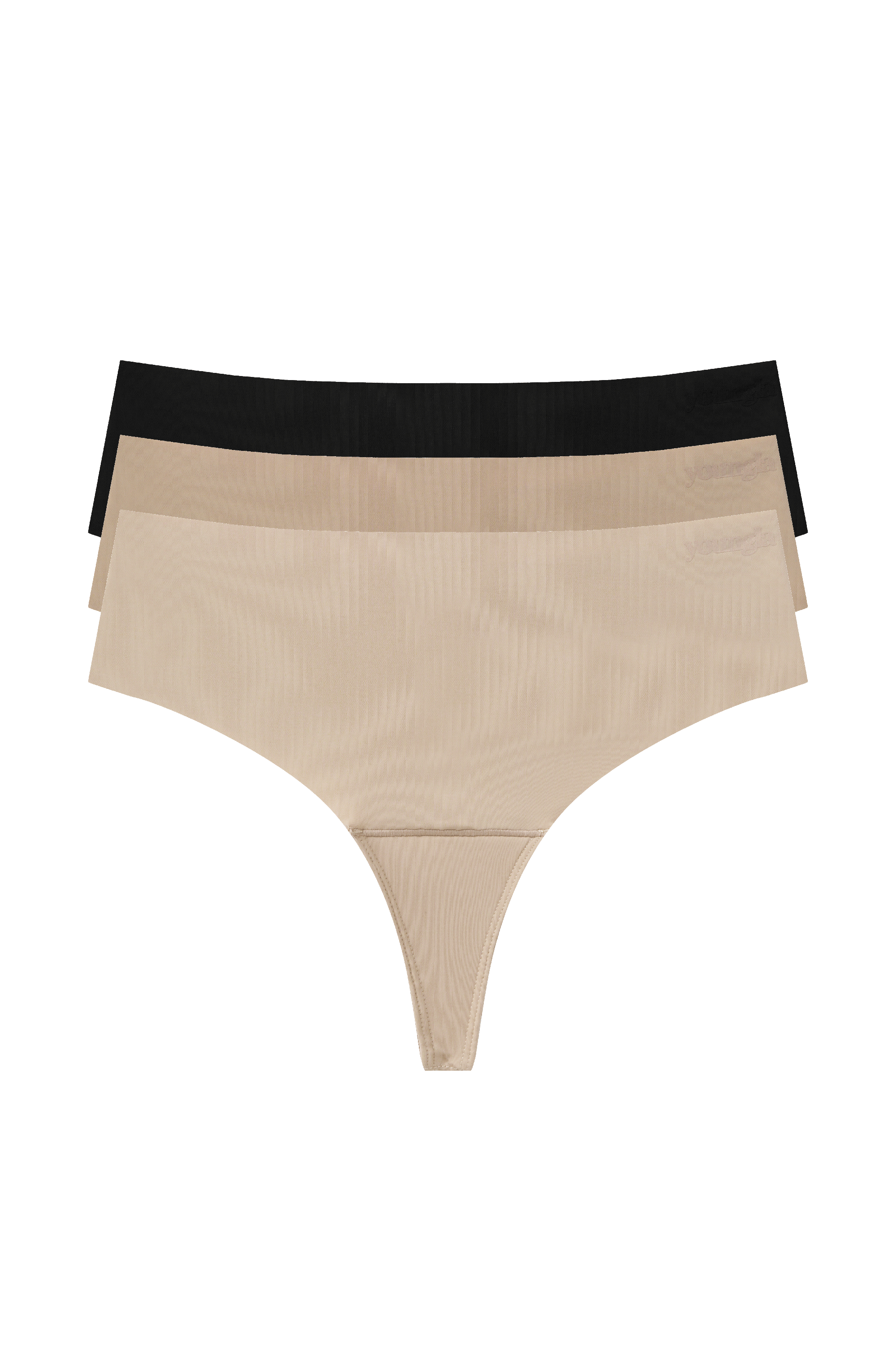 W637 Padded Thong 3-Pack - Neutral Pack