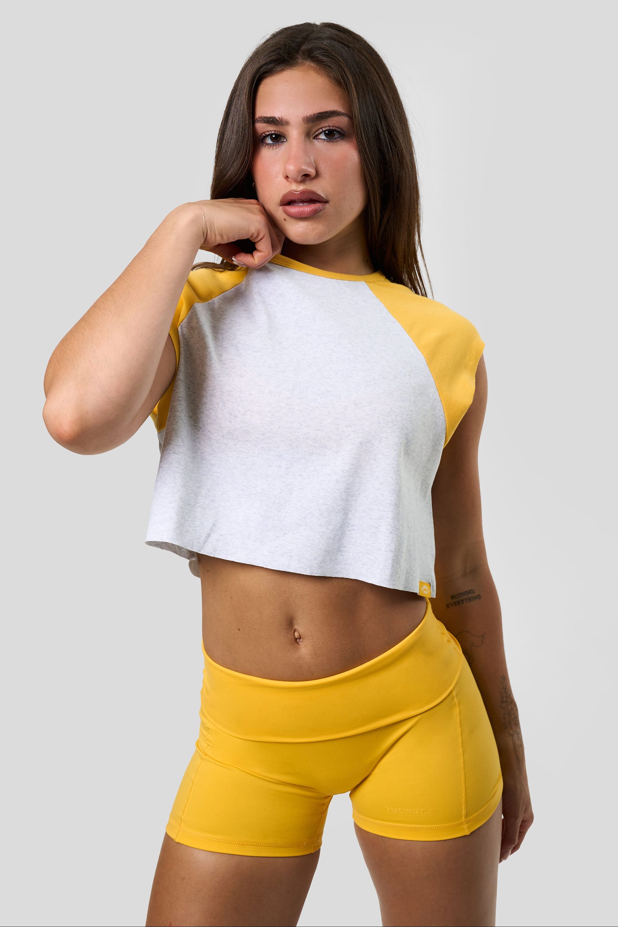 W4306 - Raglan Cutoff - Yellow