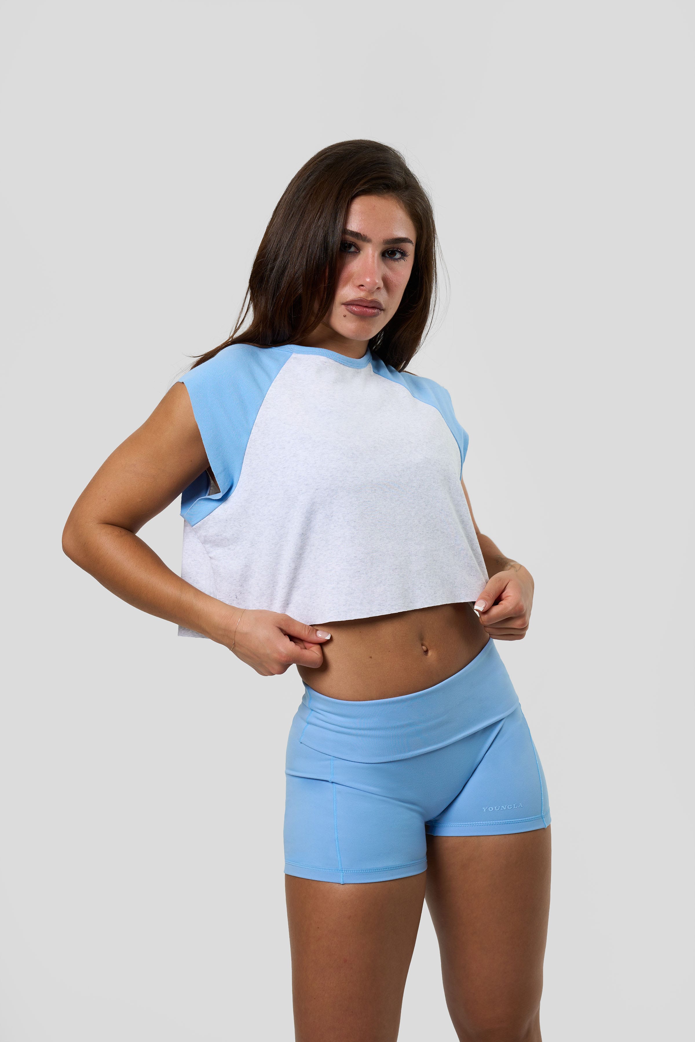 W4306 - Raglan Cutoff - Blue