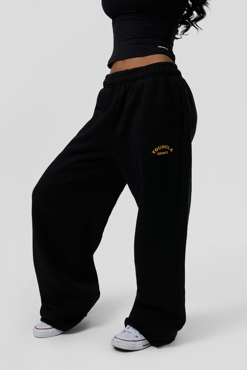 W2241 - P.E. Rawcut Sweats - Black/Gold